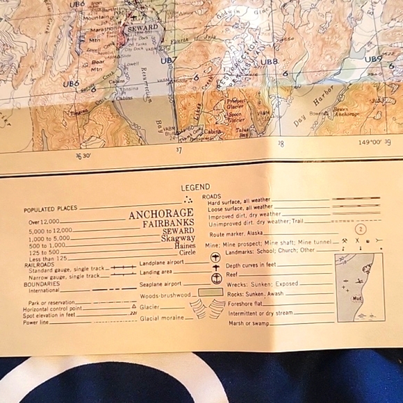 1956 MAP OF SEWARD ALASKA ETC ARMY CORPS OF ENGINEERS - Picture 10 of 15